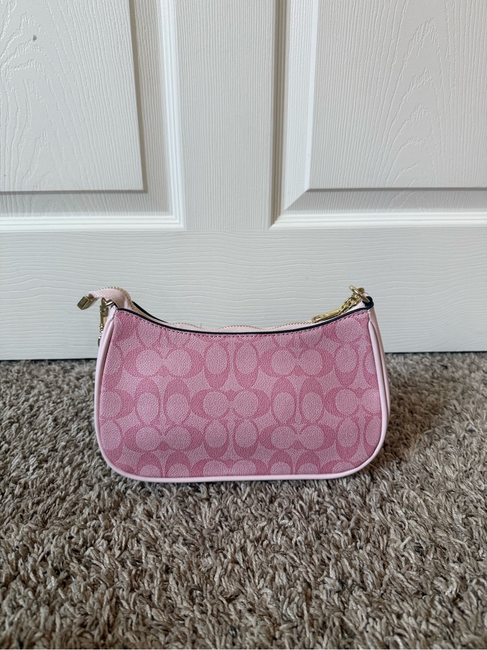 Coach Pink Signature Mini Shoulder Bag - Picture 2 of 3